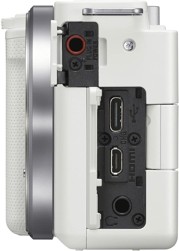 Sony ZV-E10 Vlogging Mirrorless Camera (White) with E PZ 16–50mm Lens (ILCZV-E10L/W) | 24.2 MP APS-C Sensor | 4K Video with FE 70-200mm Lens, 64GB Memory Card, Color Filter Kit and More