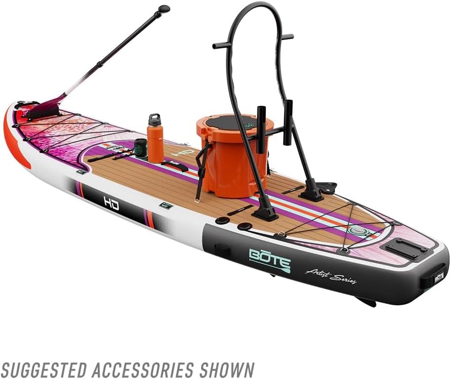 BOTE HD Aero Inflatable Stand Up Paddle Board MAGNEPod Compatible Blow Up iSUP with Paddle Travel Backpack Adults Kids Family Friendly 11 FT 6 in Size Multiple Colors