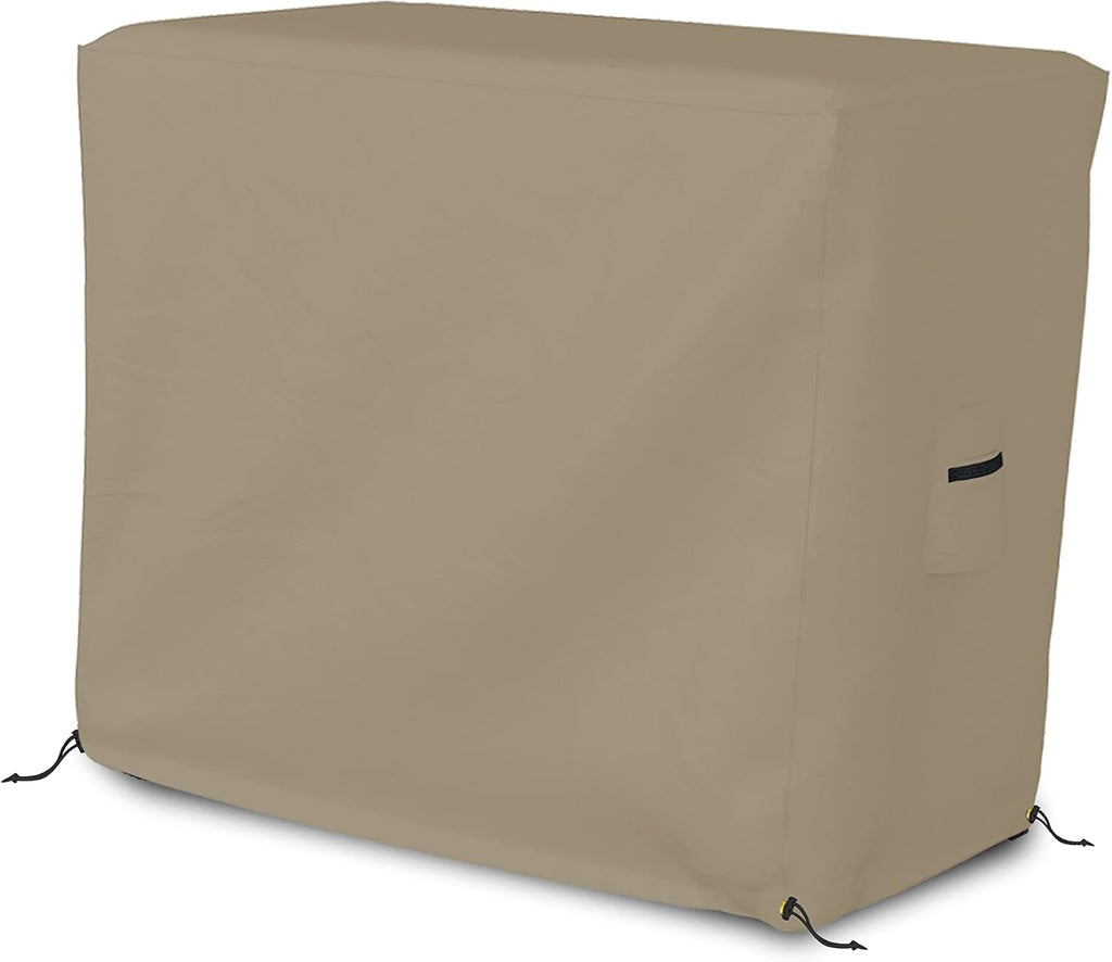 Bar Cart Cover 12 Oz Waterproof 100% Weather Resistant cart Cover with Air Pockets and Drawstring for Sung Fit (34' H x 50' W x 30' D), Beige