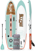 BOTE 11' FT 6' Breeze Aero Inflatable Stand Up Paddle Board, MAGNEPod Compatible Blow Up iSUP Great for Adults Kids Family Travel Friendly Multiple Sizes Color Options
