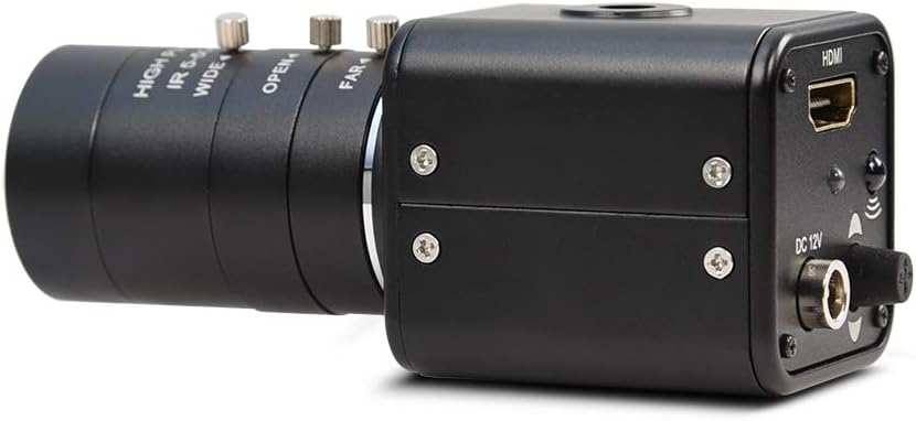 MOKOSE HDMI Camera, HD 1080P 60FPS Digital Security Camera, Industry Digital Camera with 5-50mm Telephoto Zoom Manual HD Lens.