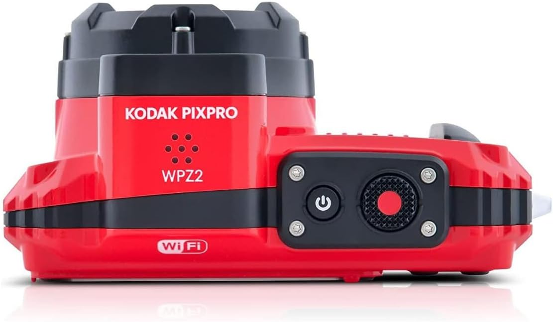 Kodak PIXPRO WPZ2 Rugged Waterproof 16MP Digital Camera with 4X Optical Zoom (Red) and 32GB microSDHC Card with Adapter Bundle (2 Items)
