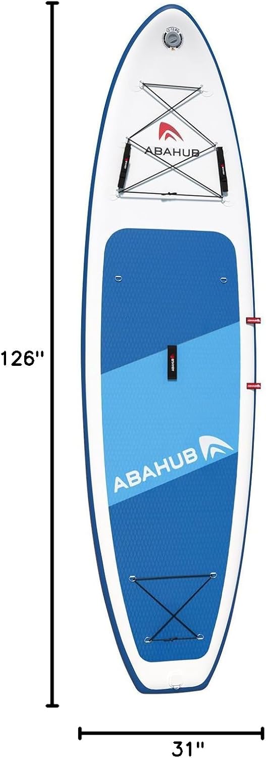 Abahub Inflatable SUP, Wide 10'6' x 31'/34' iSUP, Standup Paddleboard with Adjustable SUP Kayak Paddle, for Yoga, Paddle Board, Kayaking, Surf, Canoe, Fishing