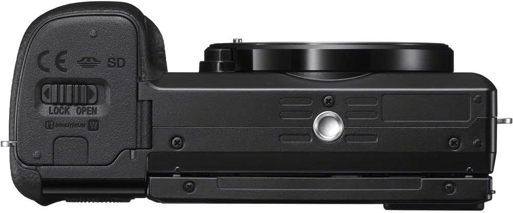 Sony Alpha a6100 Mirrorless Digital Camera (ILCE6100L/B) with 16-50mm Lenses with Flash, Extra Battery, 64GB Memory Card, Padded Bag, and More - Extra Battery Bundle (Renewed)