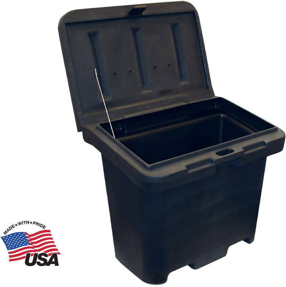 Buyers Products 9031100 Heavy Duty Poly Storage Bin, 65 Gallon Capacity, Multi-Purpose Storage Bin for Salt, Feed, Seed & More, Corrosion-Free Construction