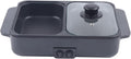 Hot Pot Electric Grill 2 in 1 Indoor Non-Stick Smokeless Grill with Dual Temperature Control, Portable Multifunctional for Korean BBQ, Serves 1-4 People