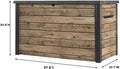 230 Gallon Deck Storage Box Outdoor Patio Container (Ash Wood Brown)