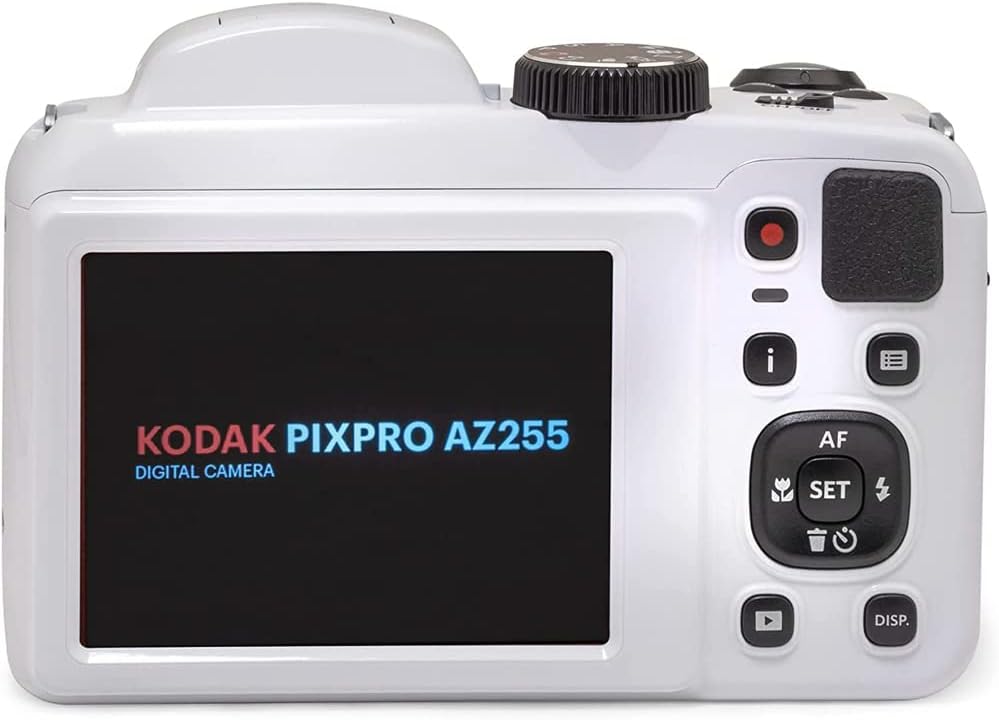 Kodak AZ255-WH PIXPRO Astro Zoom 16MP Digital Camera 25X Optical Zoom White Bundle with Lexar 32GB High-Performance 800x UHS-I SDHC Memory Card Blue Series