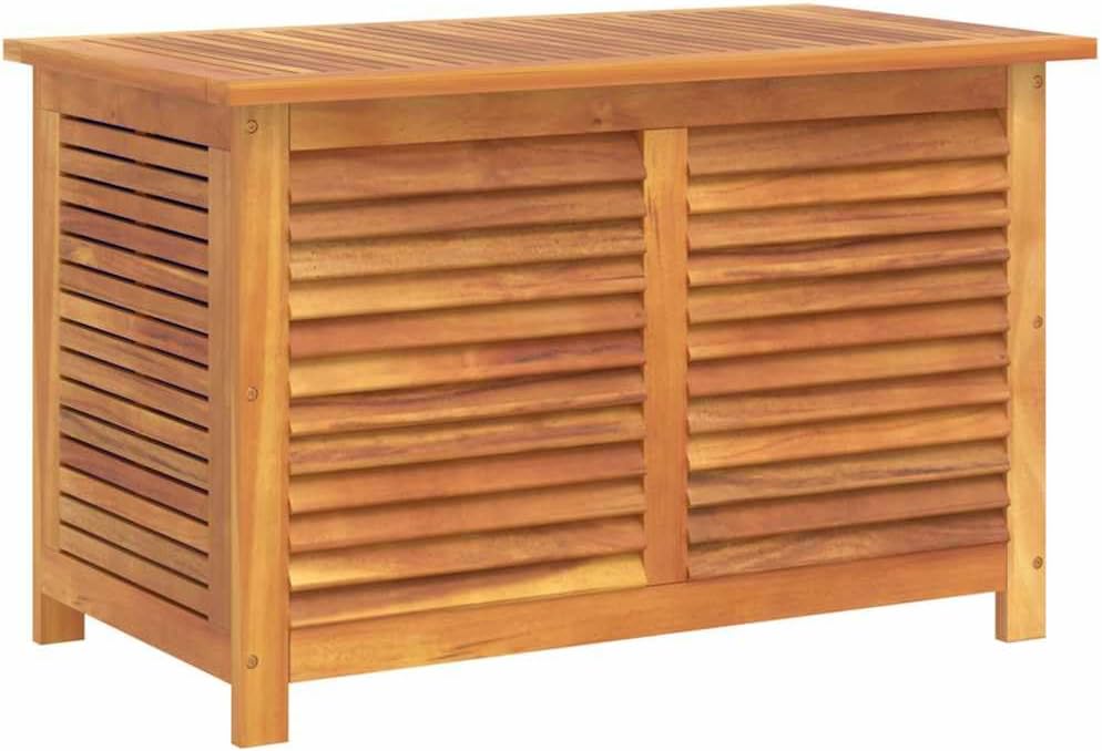 vidaXL Garden Storage Box Natural Wood Solid Acacia Wood