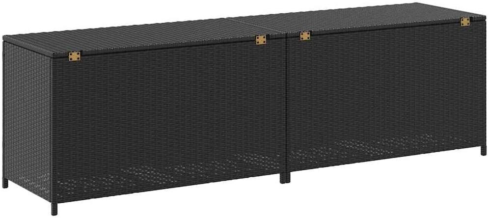 vidaXL Patio Storage Chest, Deck Box with Lid, Patio Cabinet, Storage Chest for Outdoor Cushions Throw Pillows Garden Tools Pool Supplies, Black