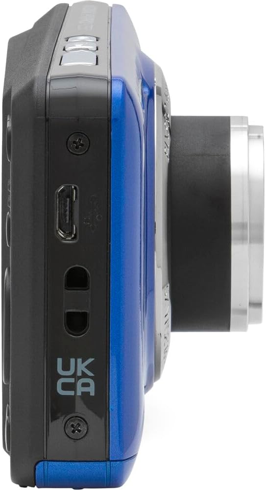 Kodak PIXPRO FZ55 Blue 16MP Digital Camera 5X Optical Zoom 28mm Wide Angle 1080P Full HD Video 2.7' LCD Camera + 64GB Card and Reader + Memory Wallet + Tripod + Cleaning Bundle