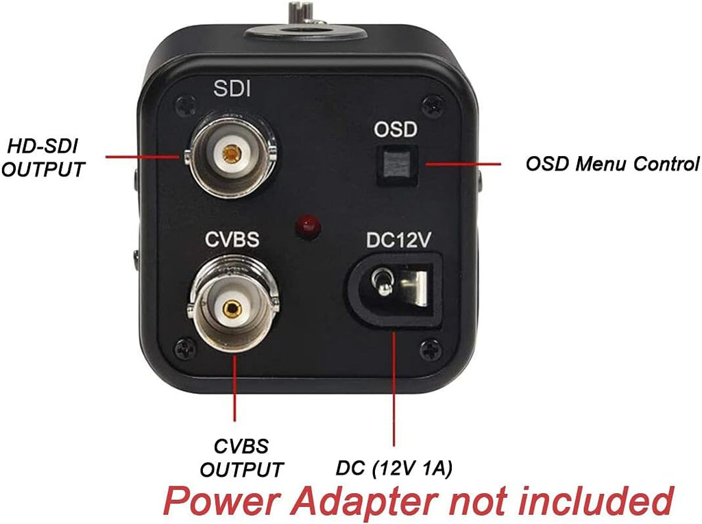 HD SDI Camera, 2 MP 1080P HD Digital CCTV Security Camera, 1/2.8 High Sensitivity Sensor CMOS with 5-50mm Manual Varifocal HD 3MP Lens, DC12V 1A Adapter Free by Click Below Extra Saving