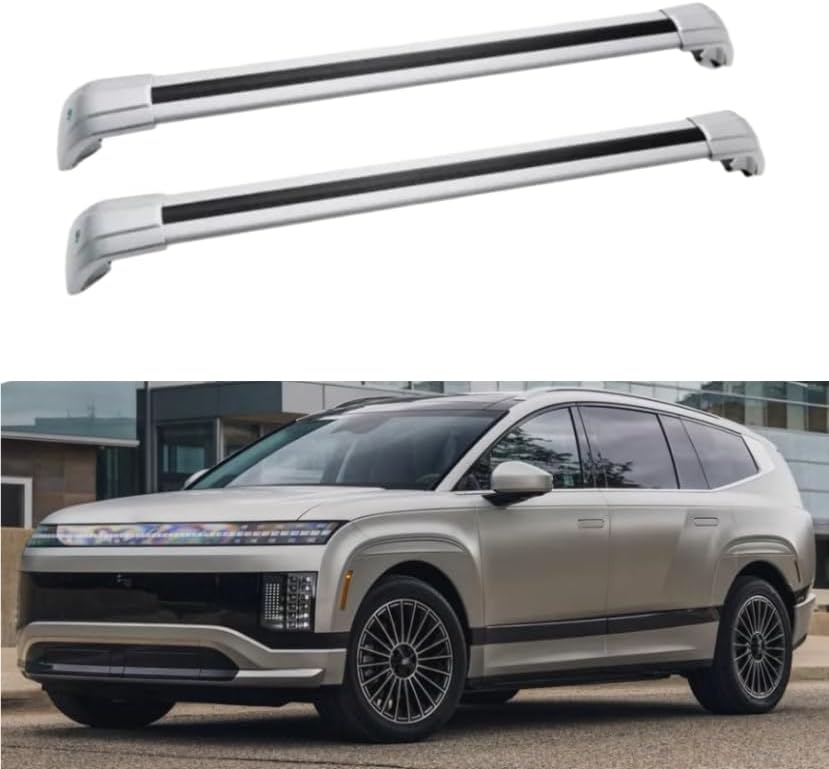 2PCS Aluminum Roof Rack Cross Bars forHyundai Ioniq 9 S SE SEL Limited Calligraphy 2025 2026 Crossbars for Rooftop Compatible with Fixed Points Roofs(Silver)