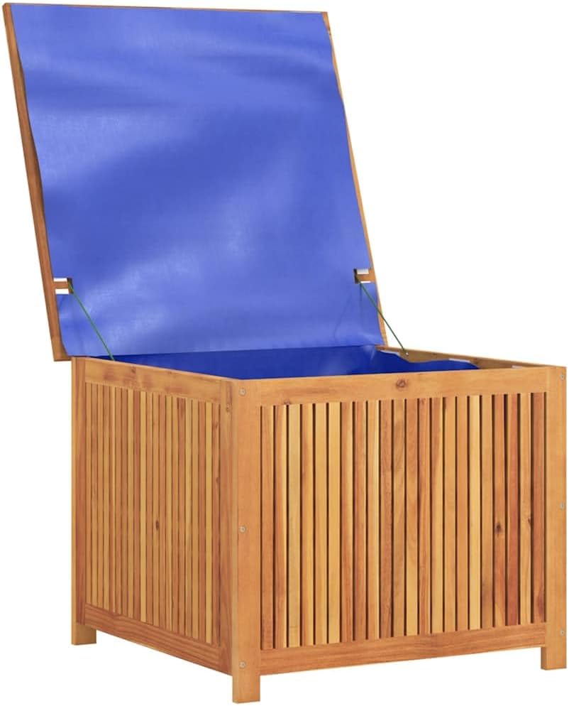 vidaXL Garden Storage Box Natural Wood Solid Acacia Wood 29.5x29.5x22.8 in
