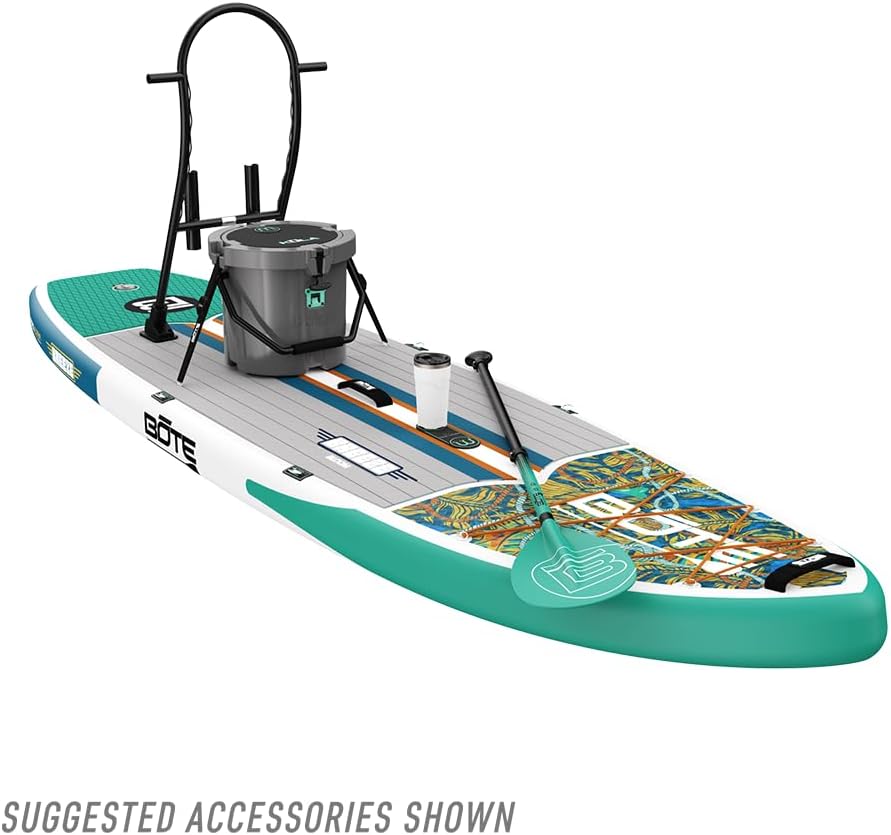 BOTE 11' FT 6' Breeze Aero Inflatable Stand Up Paddle Board, MAGNEPod Compatible Blow Up iSUP Great for Adults Kids Family Travel Friendly Multiple Sizes Color Options