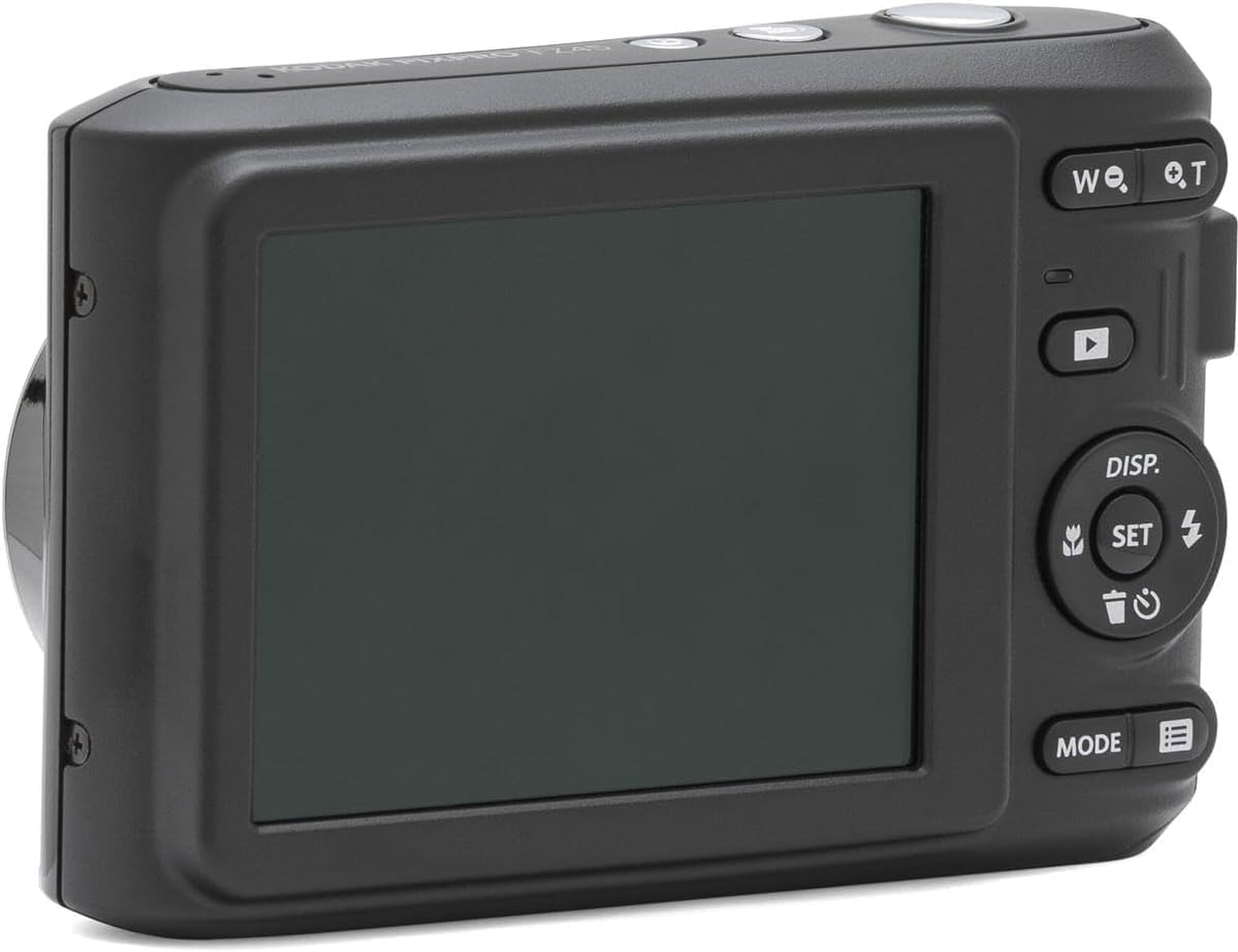 KODAK PIXPRO FZ45 16MP CMOS Sensor Digital Camera 5X Optical Zoom with Sunshine Photo Microfiber Cleaning Cloth (Basic Bundle, Black)