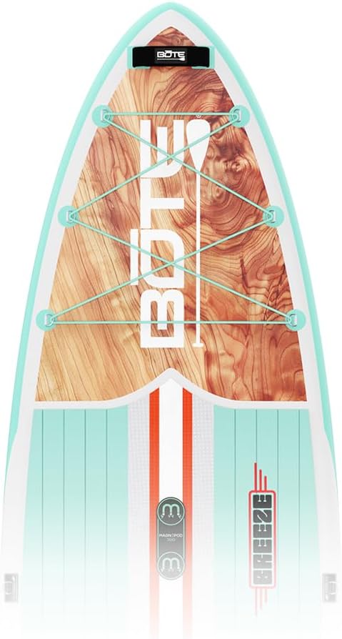 BOTE 11' FT 6' Breeze Aero Inflatable Stand Up Paddle Board, MAGNEPod Compatible Blow Up iSUP Great for Adults Kids Family Travel Friendly Multiple Sizes Color Options