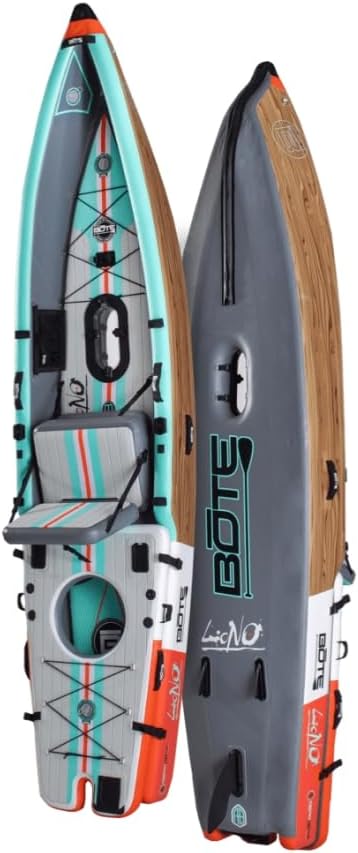 BOTE Lono Aero Inflatable Kayak Convertible Stand Up Paddle Board for Single Rider Adults Kids Family Friendly Blow Up Fishing MAGNEPod Compatible