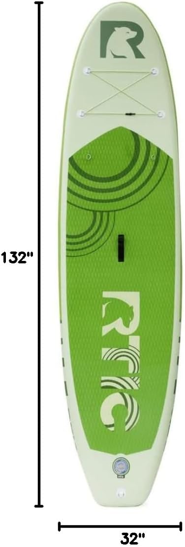 RTIC Inflatable Paddle Board 11' Stand Up Floatable Paddle Board for Adults, Men and Women, with Accessories - Air Pump, Carry Bag, Ultra-Light, 300lbs Capacity