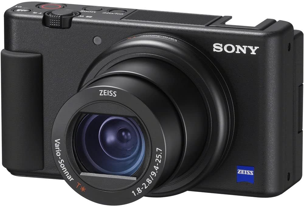 Sony ZV-1 Digital Camera (Black) (DCZV1/B) + 64GB Memory Card + Card Reader + Deluxe Soft Bag + Flex Tripod + Memory Wallet + Cleaning Kit (Renewed)