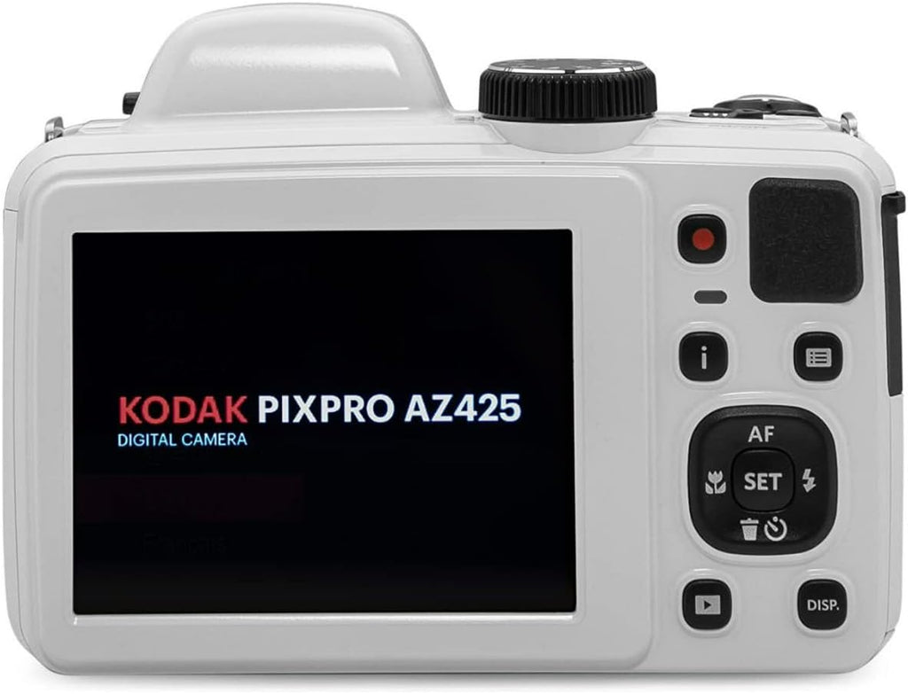 Kodak PIXPRO AZ425 Astro Zoom 20MP Digital Camera (White) Bundle with 32GB SD Card and Holster Camera Case with Accessories (3 Items)