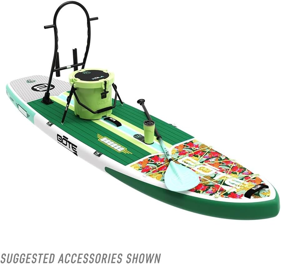 BOTE 10' FT 6' Breeze Aero Inflatable Stand Up Paddle Board, MAGNEPod Compatible Blow Up iSUP Great for Adults Kids Family Travel Friendly Multiple Sizes Color Options