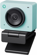 OBSBOT Meet 2-4K Webcam for PC with 1/2' Sensor, AI Framing & Autofocus, Beauty Mode, Lightweight, Gesture Control, HDR, Dual Microphone, 60 FPS, Web Cam for Streaming, Meeting, Gaming. (Aurora Green)