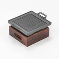 Smokeless Portable BBQ Grill Korean Japanese Barbecue Grill Charcoal BBQ Oven Alcohol Stove Household Non-Stick Cooking Tools (Size : 28x15cm) (18x18cm)