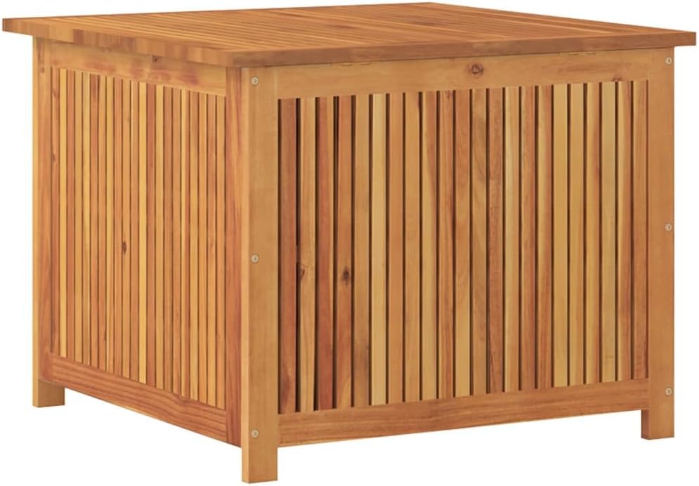 vidaXL Garden Storage Box Natural Wood Solid Acacia Wood 29.5x29.5x22.8 in