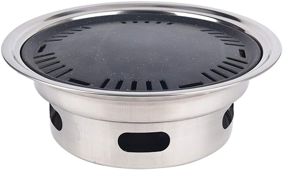 BBQ Barbeque Grills for,Charcoal Grill,BBQ,Indoor and Outdoor Korean Barbecue Grill,Suitable for 5-10 People,34cm (Color : B)