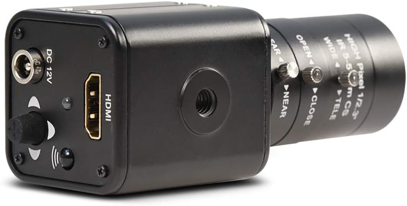 MOKOSE HDMI Camera, HD 1080P 60FPS Digital Security Camera, Industry Digital Camera with 5-50mm Telephoto Zoom Manual HD Lens.