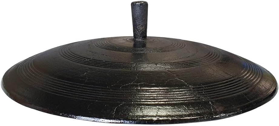 Handmade Korean cast iron cauldron lid sotttukkeong BBQ griddle Camping Outdoor Indoor 17.7 in