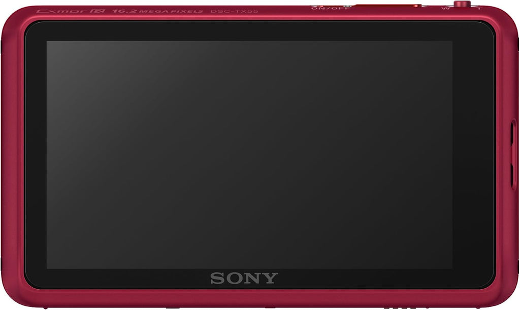 Sony Cyber-shot DSC-TX55 16.2 MP Slim Digital Camera with 5x Optical Zoom and 3.3-Inch OLED touch screen (Red)