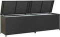 vidaXL Patio Storage Chest, Deck Box with Lid, Patio Cabinet, Storage Chest for Outdoor Cushions Throw Pillows Garden Tools Pool Supplies, Black