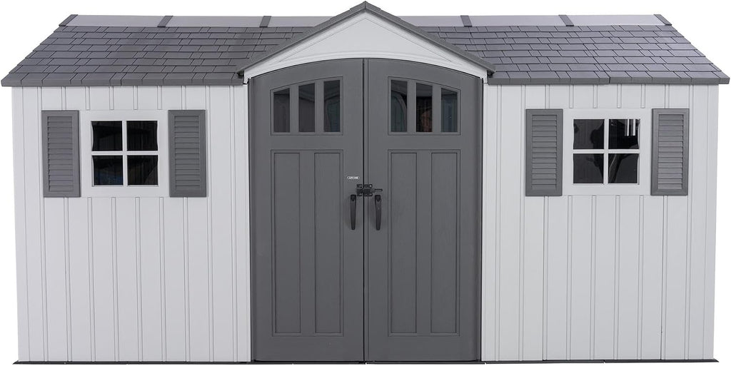Lifetime Dual Entry Outdoor Storage Shed, 15 x 8 Foot