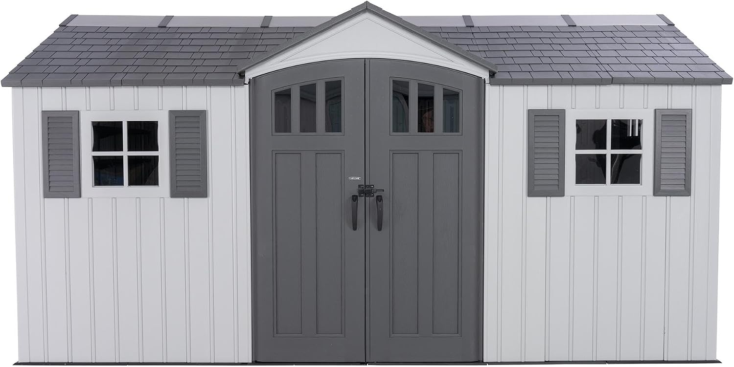 Lifetime Dual Entry Outdoor Storage Shed, 15 x 8 Foot