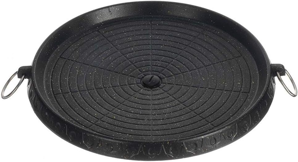 Aluminum Charcoal Grill Pan Smokeless Non-Stick Korean BBQ Plate Tray Indoor Outdoor Picnic Garden Party Terrace Beach