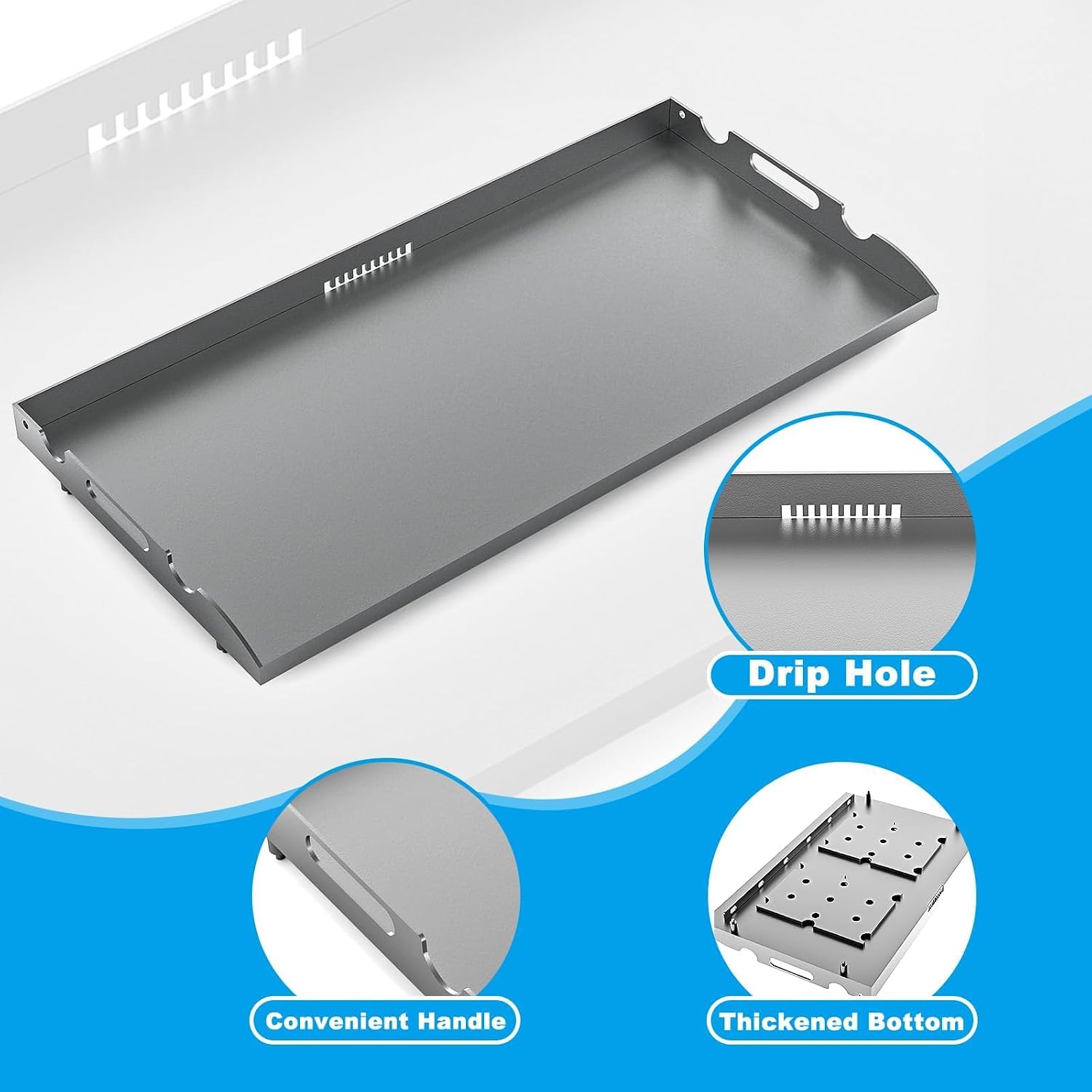 Flat Top Griddle Insert for Blackstone 36 Inch Griddle Powder Coated Steel Cooking Plate with Rear Grease System for Blackstone 1565 1554 1560 1803 1818 1825 1836