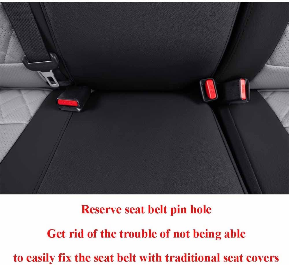 EKR Custom Fit Tucson Car Seat Covers for Hyundai Tucson(Petrol) 2022 2023 2024 2025 2026,Leather Car Front Back Seat Cover Full Set for Trucks SUV-Faux Leather(Black/Gray)