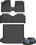 ANBINGO® Floor Mats & Cargo Liner for 2025 2026 Hyundai ioniq 5 NOT Sliding Center Console, All Weather TPE Car Mats, 1st & 2nd Rows Waterproof Non-Slip Floor Liner, ioniq 5 Accessories - Black