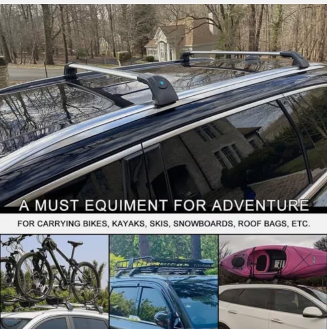 2PCS Aluminum Roof Rack Cross Bars forHyundai Ioniq 9 S SE SEL Limited Calligraphy 2025 2026 Crossbars for Rooftop Compatible with Fixed Points Roofs(Silver+Black)