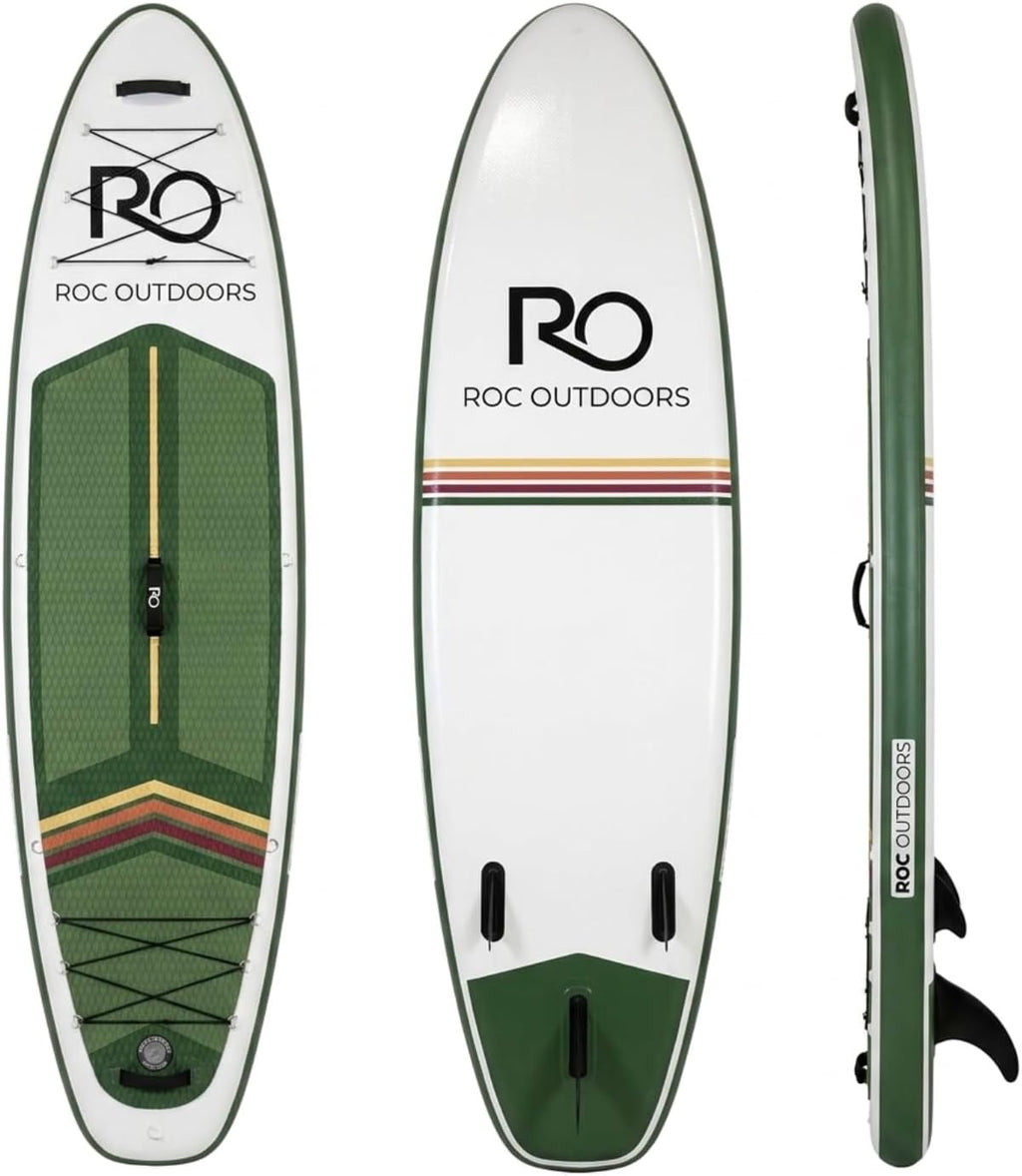 Roc Inflatable Stand Up Paddle Board with Premium SUP Paddle Board Accessories, Wide Stable Design, Non-Slip Comfort Deck for Youth & Adults