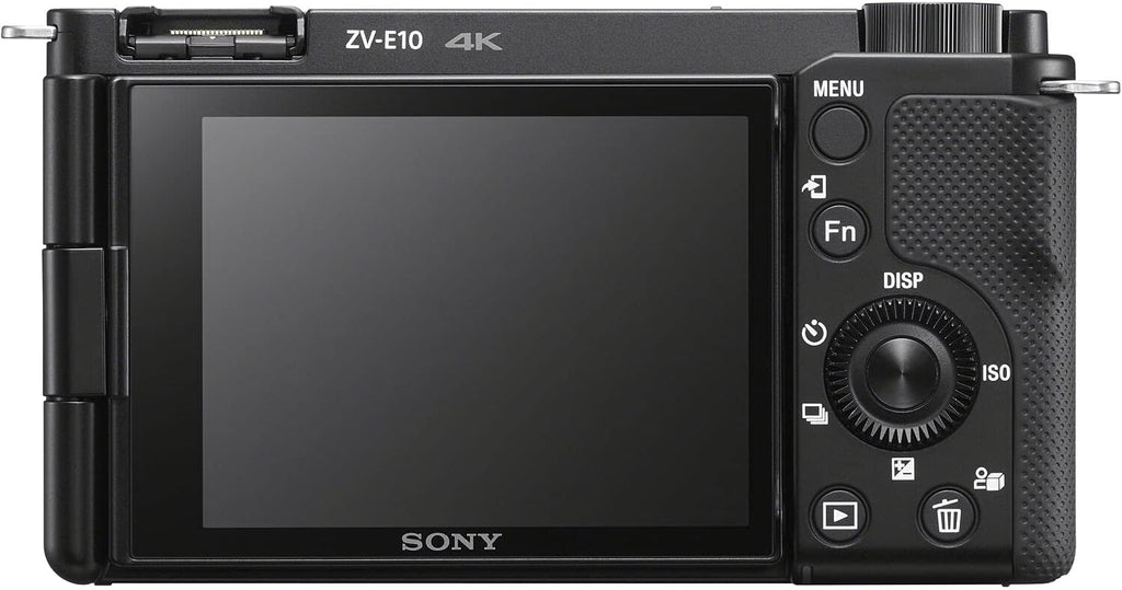 Sony ZV-E10 Mirrorless Camera Kit with 16-50mm II Power Zoom Lens (Black) | APS-C Sensor | Compact Creator Tool + 64GB Card + Filter Kit + Photo Software + Bag + 2 x NPF-W50 Battery + More