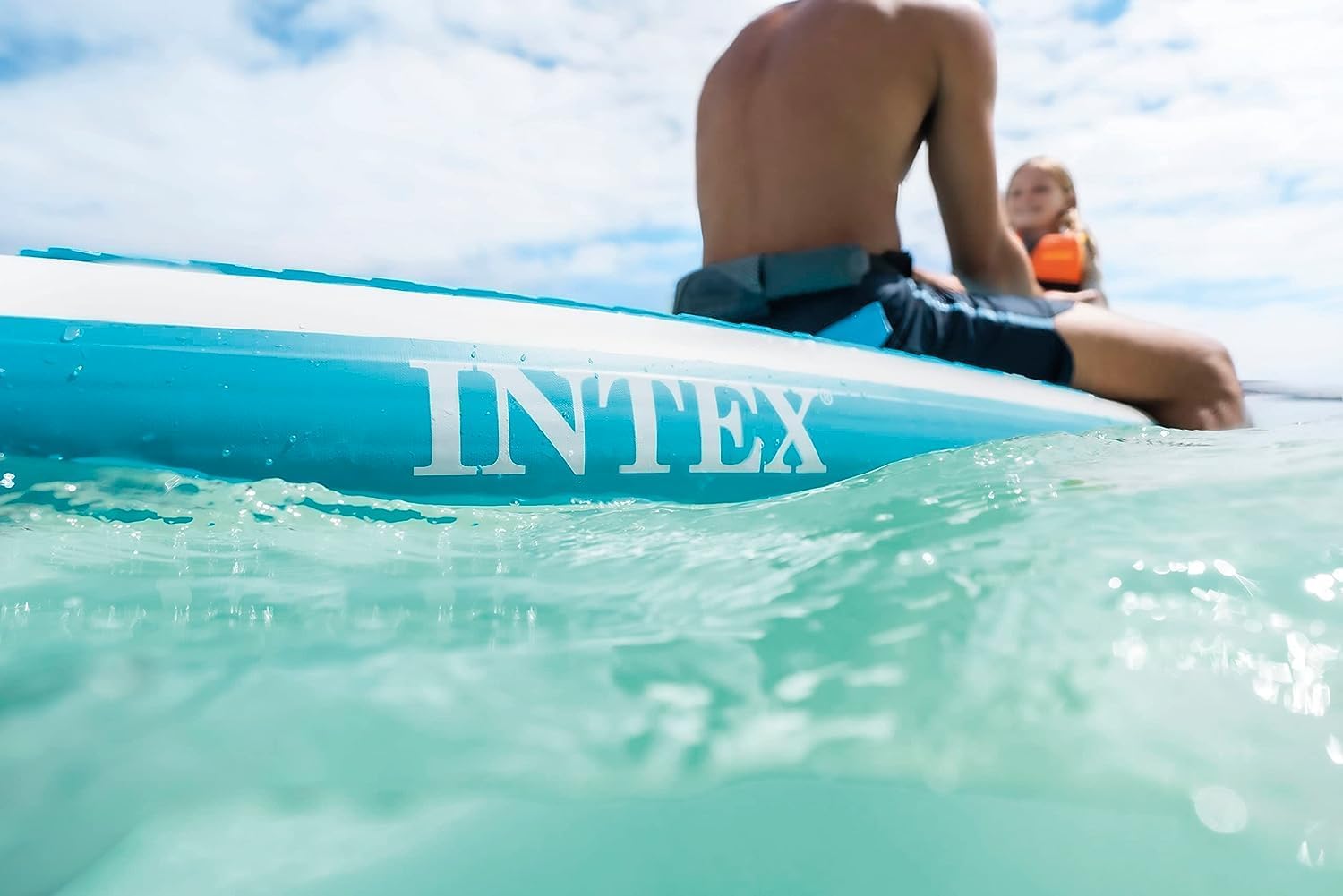INTEX AquaQuest Inflatable Paddle Board Series: Includes Adjustable Paddle and High Pressure Pump – Tri-Fin Design – Slip-Resistant EVA Pad – Storage Rope – Drop Stitch Core