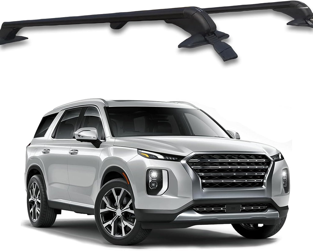 Roof Rack Cross Bars for Palisade SE SEL XRT Limited 2019-2025, Aluminum Car Cross Bar Luggage Rack with Adjustable Window Frame & Anti-Theft Design, 165LBS Max Load