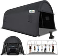 COBIZI Carport 12x20 FT Heavy Duty Portable Garage Storage Shelter Shed with All-Steel Metal Frame & Vents, Round Style Outdoor Storage Shed for Car, Truck, Boat, Patio Furniture Anti-Snow Waterproof