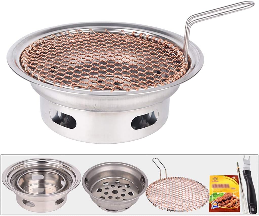 BBQ Barbeque Grills for,Charcoal Grill,BBQ,Indoor and Outdoor Korean Barbecue Grill,Suitable for 5-10 People,34cm (Color : B)