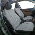 EKR Custom Fit Tucson Car Seat Covers for Hyundai Tucson 2010 2011 2012 2013 2014 2015,Leather Car Front Back Seat Cover Full Set for SUV-Faux Leather(Black/Gray)