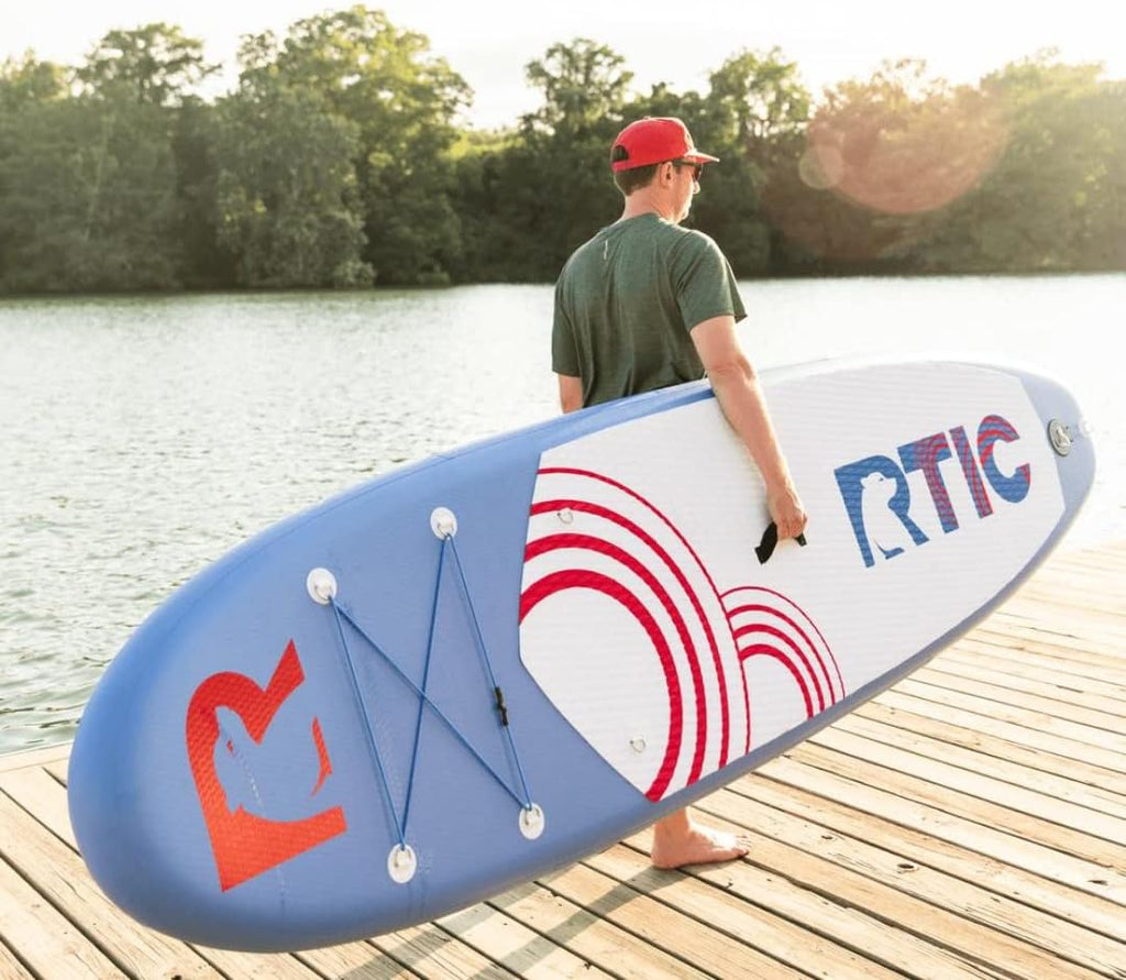 RTIC Inflatable Paddle Board 11' Stand Up Floatable Paddle Board for Adults, Men and Women, with Accessories - Air Pump, Carry Bag, Ultra-Light, 300lbs Capacity