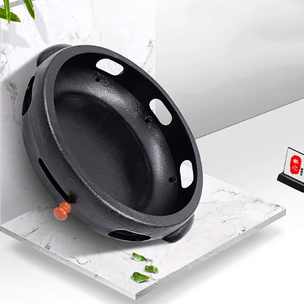 BBQ Barbeque Barbecue Grill,Cast Iron Charcoal Grill,Charcoal Household Barbecue Pot,Commercial Korean Barbecue Grill,8 Styles (Color : B)